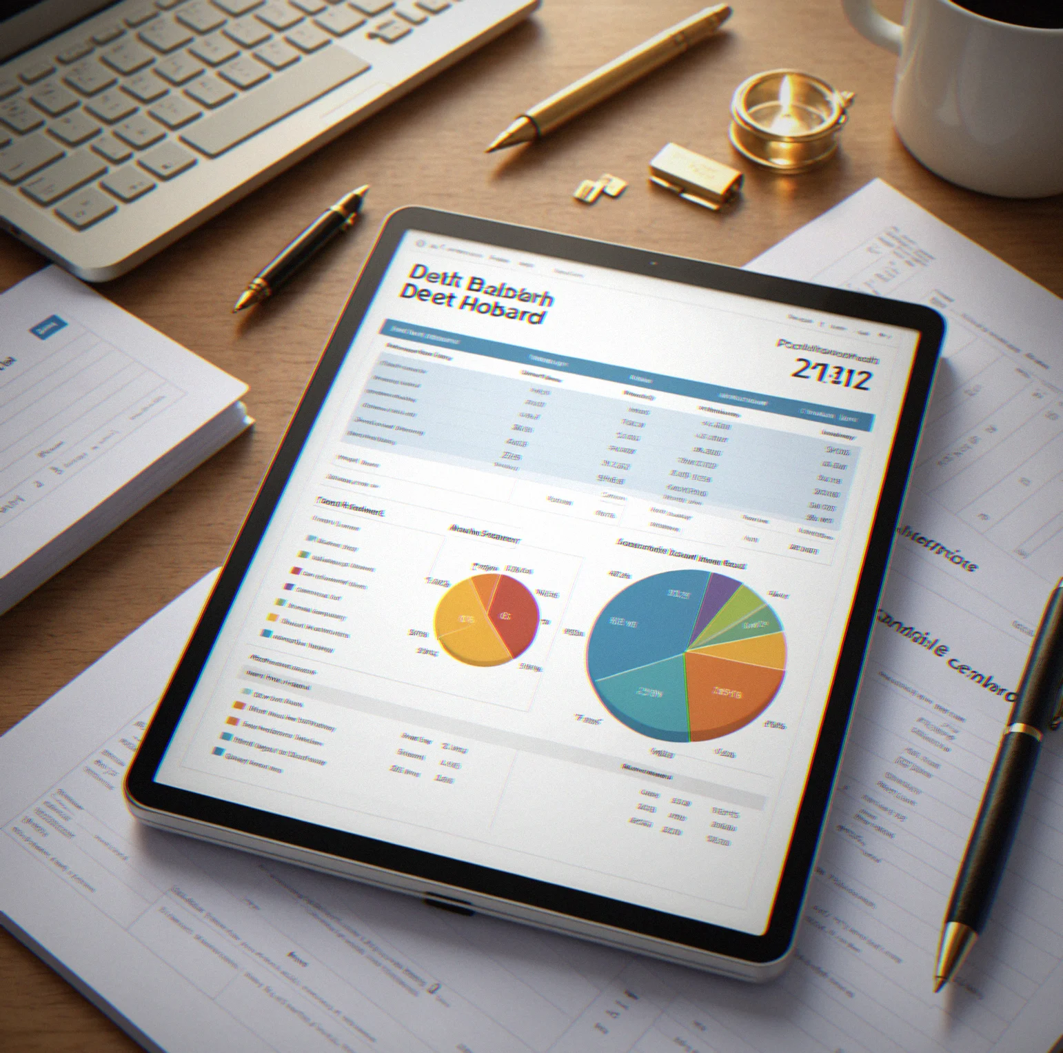 Debt dashboard displaying loan portfolio with interest rates maturity schedule and refinancing windows