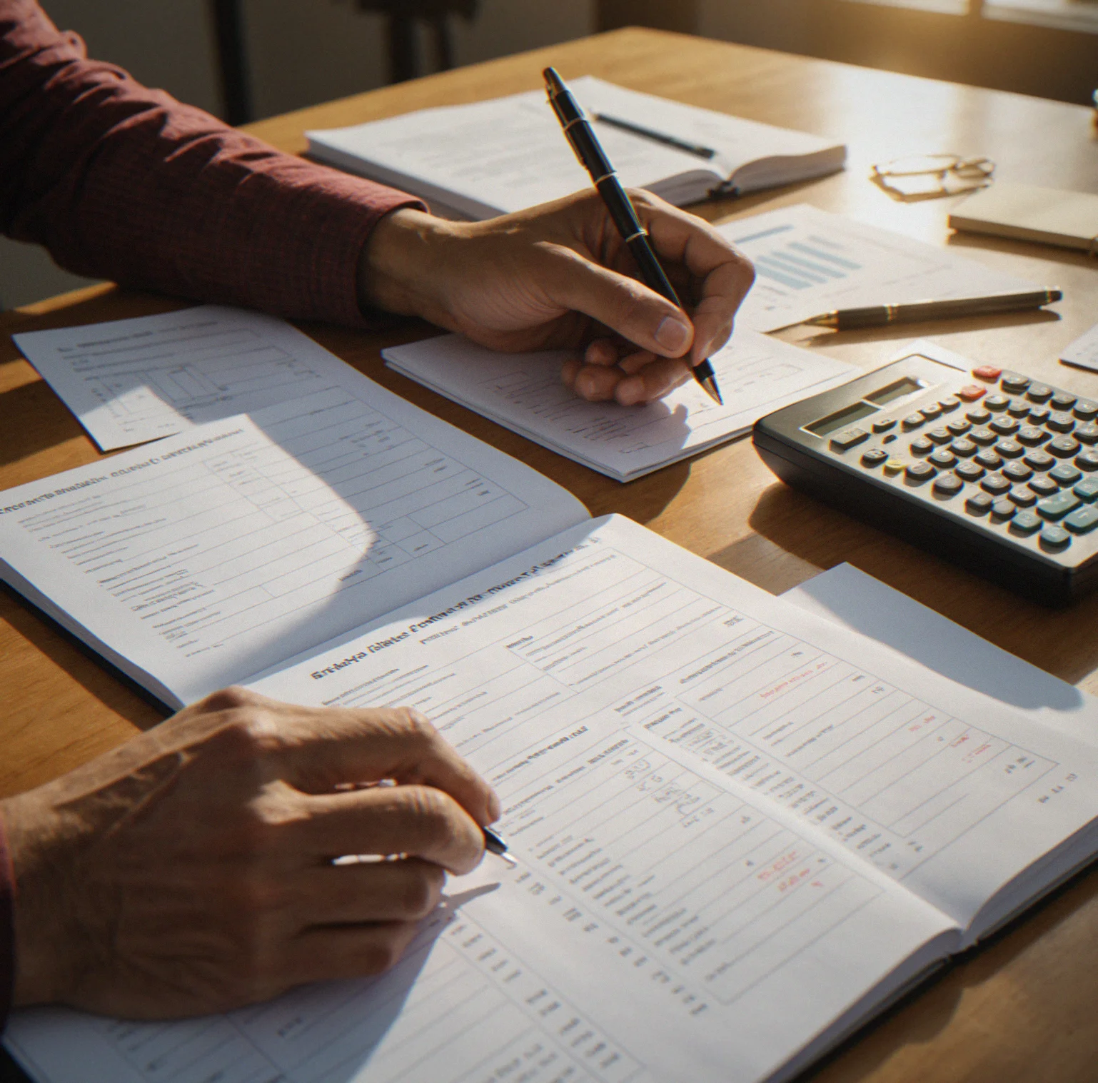 Player looking at a competitor's published financials with key metrics marked in red